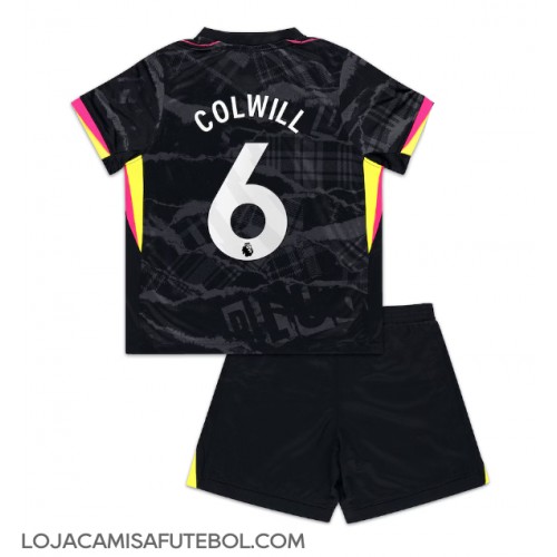 Camisa de Futebol Chelsea Levi Colwill #6 Equipamento Alternativo Infantil 2024-25 Manga Curta (+ Calças curtas)